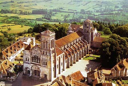 De Sainte Madeleine kathedraal te Vezelay