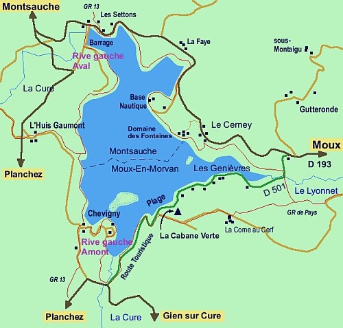 In de nabije omgeving het Lac des Settons